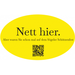 Aufkleber Nett hier