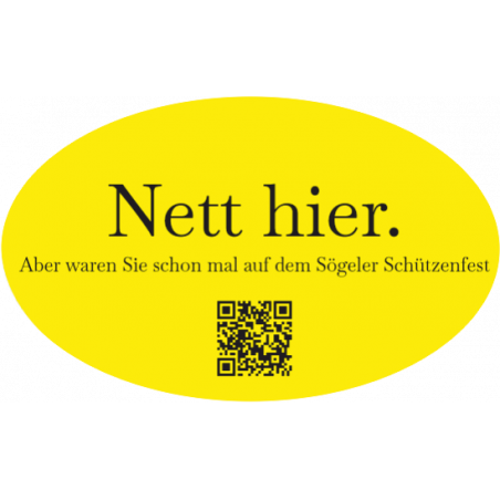 Aufkleber Nett hier